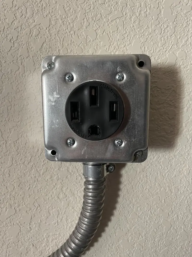 NEMA 14-50 outlet installed for Smart Home Electrical in Brushy Creek